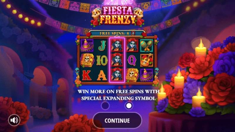 Fiesta Frenzy - main menu and bet settings